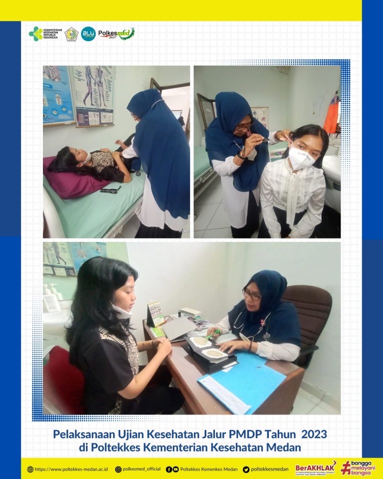 Pelaksanaan Ujian Kesehatan Jalur PMDP di Poltekkes Kemenkes Medan